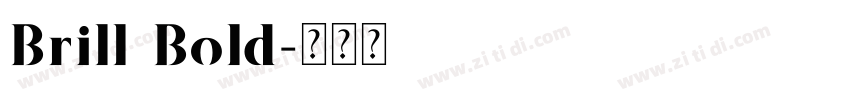 Brill Bold字体转换